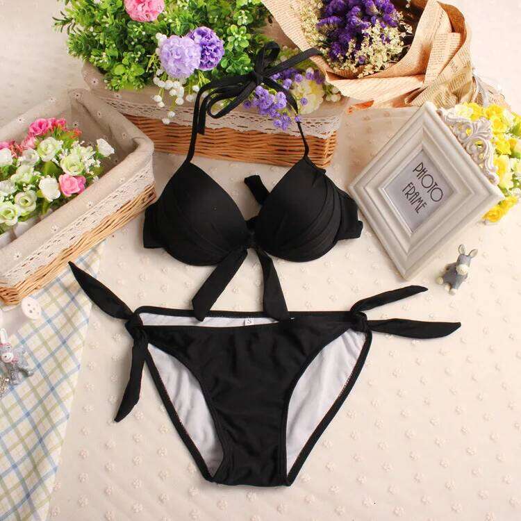 Push Up Bikinis Two Pieces Swimsuit Women Swimwear Neon Green Beach Wear Monokini Bathing Suits Korean Bikini Set Pool 2024 Y260303