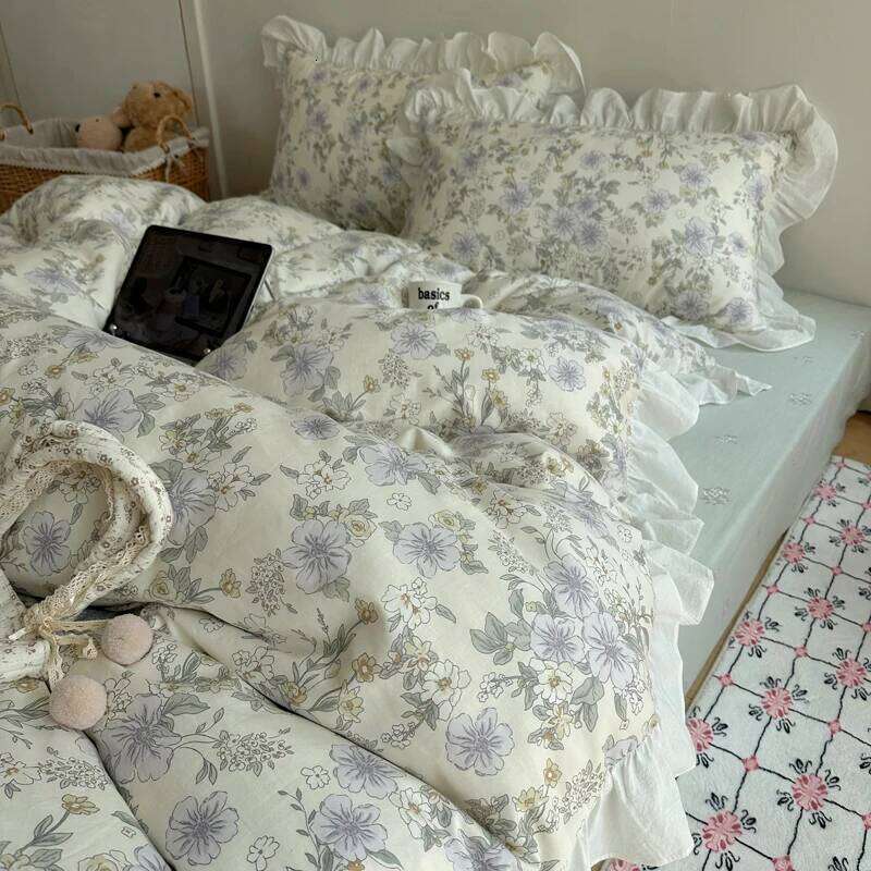Y1 HomeRomantic Style Lace Duvet Cover Set, Four Piece Bedding Set Bed Sheet, Fully Enclosed for Home Gift H260312 - view 6