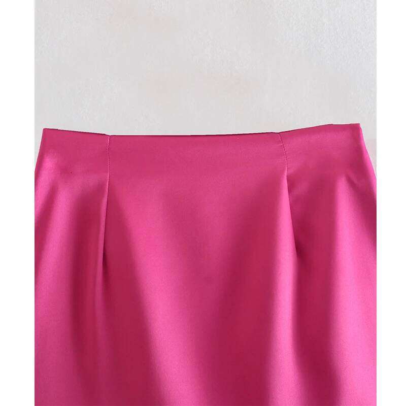 Women High Street Solid Color Side Zipper Sexy Mini Skirt Faldas Mujer Ladies Light Soft Casual Slim Chic Vestidos Z260314