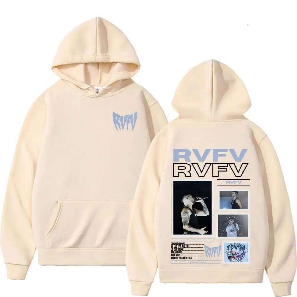 Retro Hip-hop Pop Music Rapper RVFV Eltiburon Tour 2025 Hooded Sweatshirt Graphic Fashion Casual Loose Hoodie Unisex Z260314