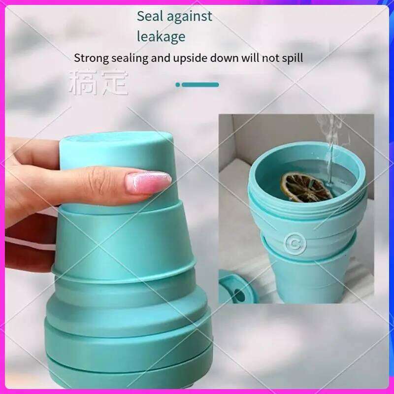 AUU-Silicone Coffee Cup,Portable & Reusable For Outdoor, Hiking, Daily Home Use, Eco-Friendly Folding Water Cup Z260314