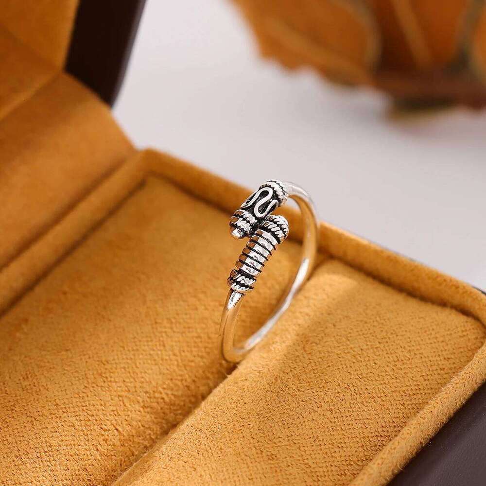 Wukong's Stick Geometric Creative 925 Sterling Silver Opening Rings H260312