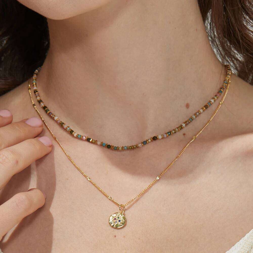 ZMZY Vintage Unique New Natural Stones Simple Choker Necklaces Women Beaded Collar Necklace Designer Jewelry Bijoux H260312
