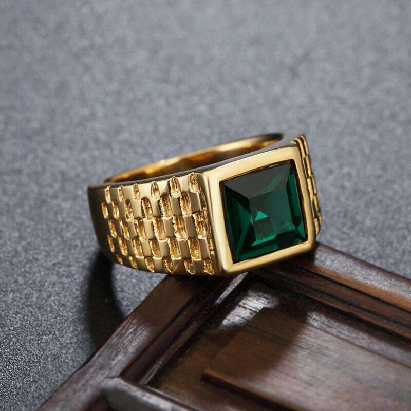 Multi Color Stone Rings for Men Women Hip Hop Punk High Quality Stainless Steel Ring Charm Party Jewelry Gift Dropshipping H260312