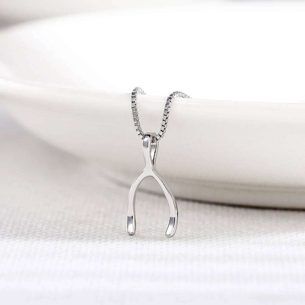 CAOSHI Exquisite Women's Wishbone Pendant Necklace Silver Color Engagement Party Jewelry Sweet Temperament Gifts Hot Selling H260312