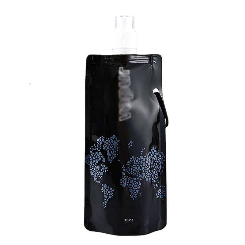 480ml Portable Ultralight Foldable Soft Flask Bottle Outdoor Sport Hiking Camping Bag Folding Water Bucket Z260314