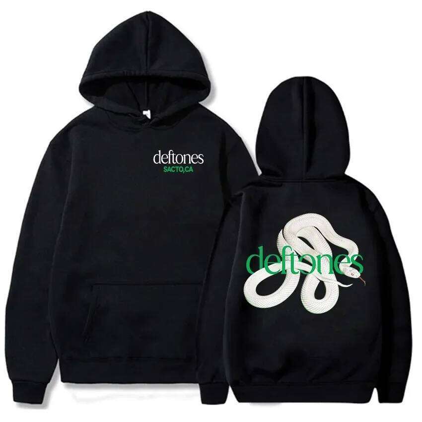 American Alternative Metal Band Deftones Graphic Print Hoodes Men Women Loose Casual Pullovers Streetwear Oversized Sweatshirt Z260315