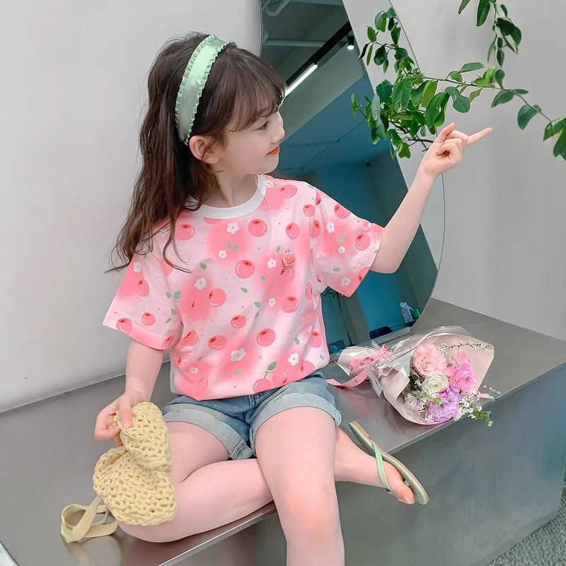 Women's T-Shirt Cool Feeling Girls' Short Sleeve T-Shirt Summer New Children's Top Girls' Summer Thin Casual Half Sleeve T-Shirt