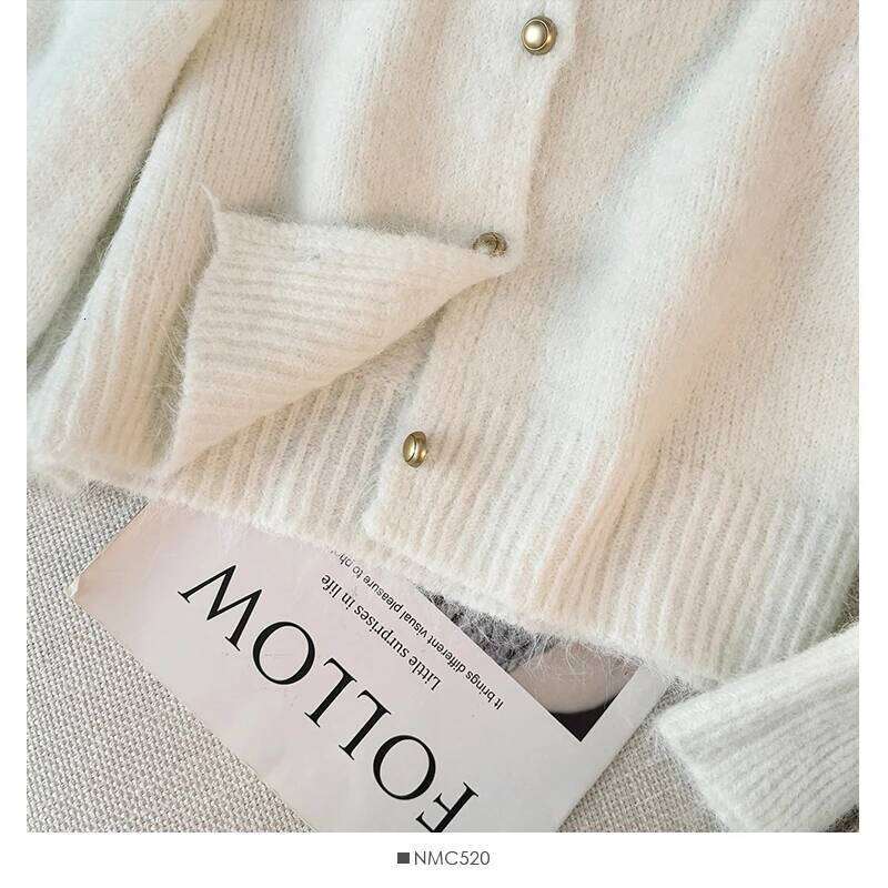 Women's Cardigan with Gold Button Up Sweater Long Sleeve Knitted Jacket Top Fall Winter Ladies Casual Chic Outfit Z260313