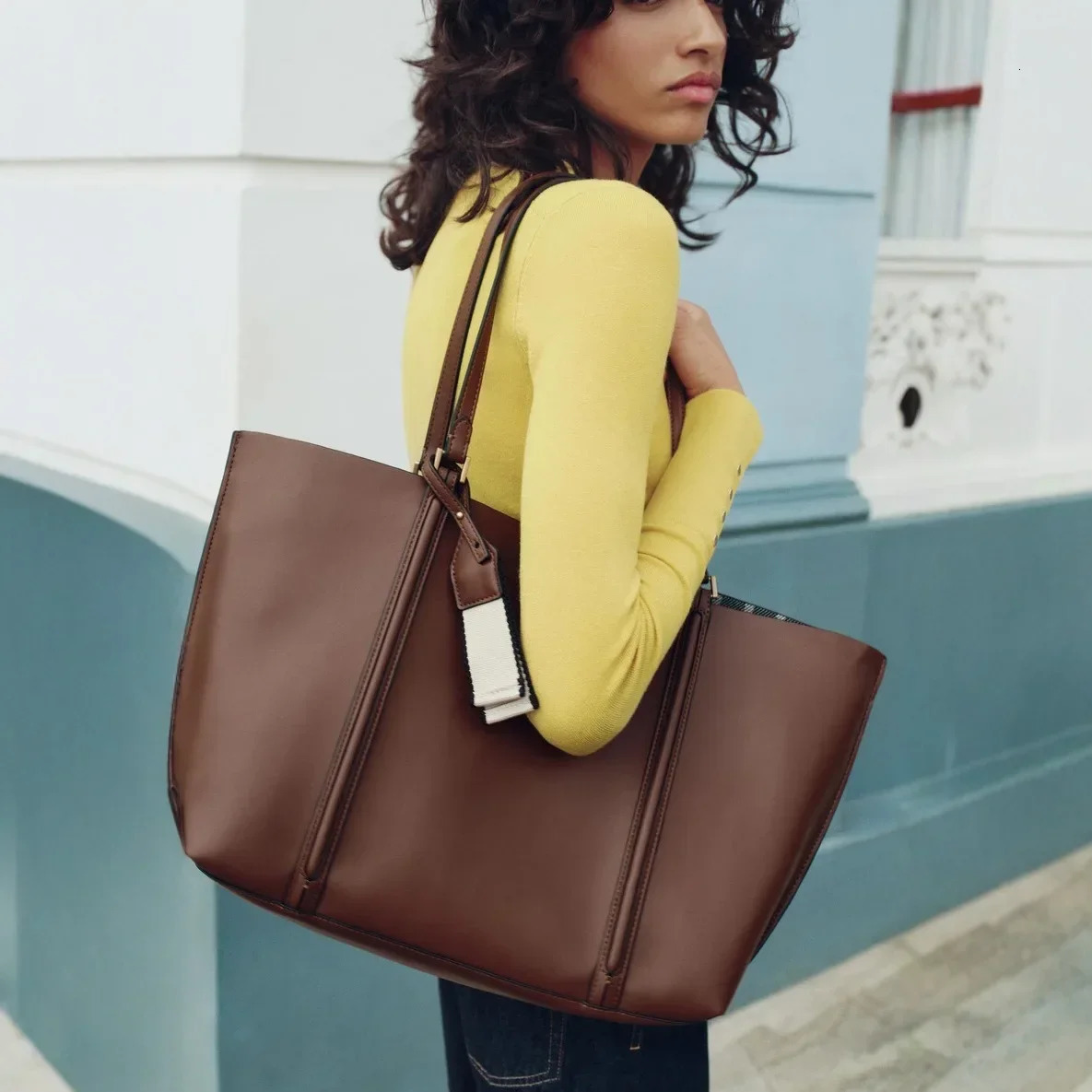 Large Capacity Tote Bag Women Shoulder Bag PU Leather Bucket Bags for Women Handbags and Purses 2025 Shopper 260303