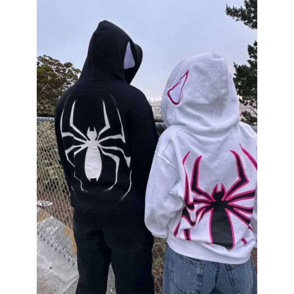 men's and women's fashion hoodies with spider print sweater 26Y0313