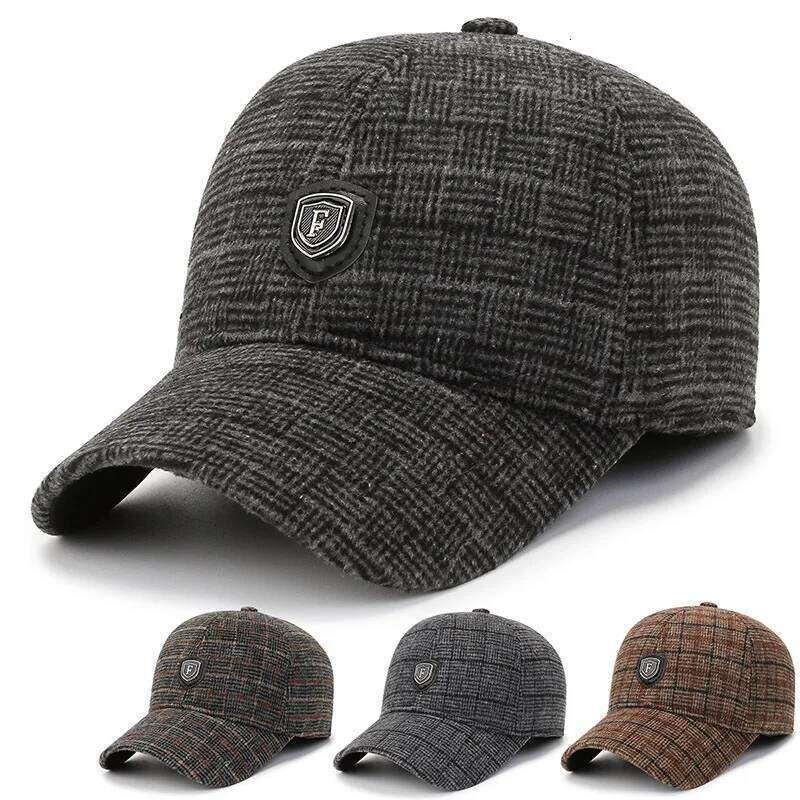 Keep Warm Winter Baseball Caps with Earflaps Casual Men's Snapback Gorras Dad Cap Male Outdoor Thick Trucker Hat Z260313