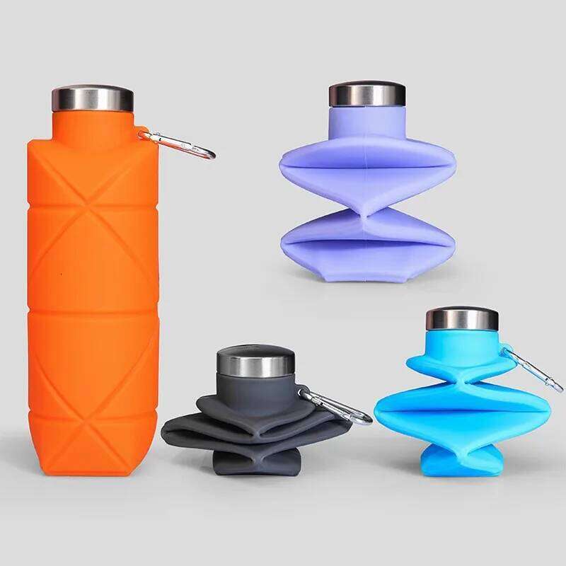 700ml Collapsible Reusable Silicone Water Bottle, Portable Leak-proof Mug for Outdoor Camping Hiking Gym Yoga Fitness Sport Z260313
