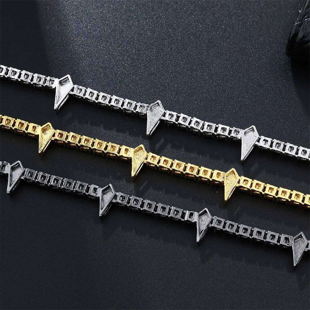 Hip Pop 4MM Tennis Chain Dropwater Bling Iced Out Colorful Rhinestone Necklaces For Men Women Choker Jewelry Party Gift H260312