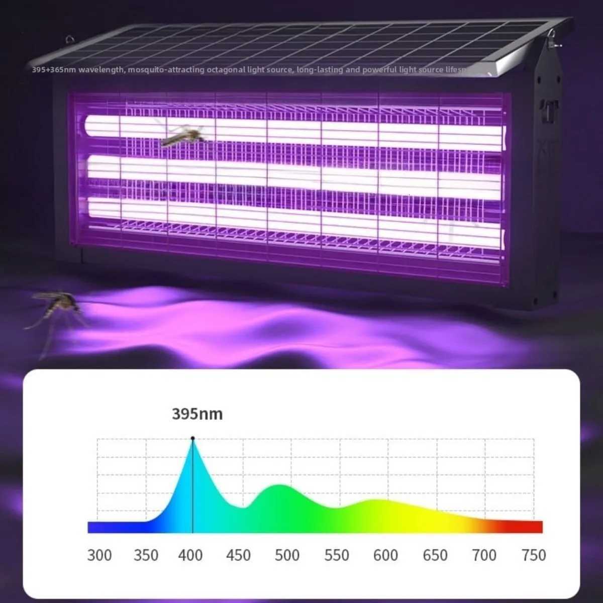 JOYINLED Powerful 20/40W Solar Mosquito Killer Lamp Outdoor Garden Light Waterproof Electric Insect Trap with UV Attractant H260313