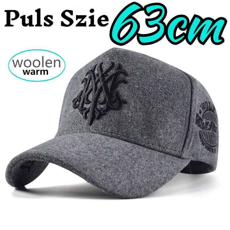 Winter Thick Warm Woolen Size 60cm 63cm Baseball Caps Men Big Head Snapback Cap for Outdoor Felt Large Sport Dad Sun Hat Z260313