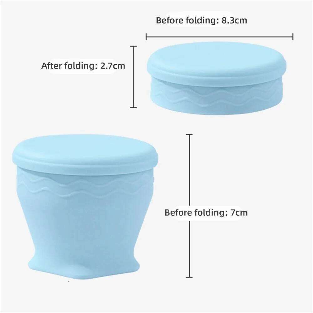 New 200ml Foldable With Lid Silicone Mug Camping Portable Drinking Cup Z260313