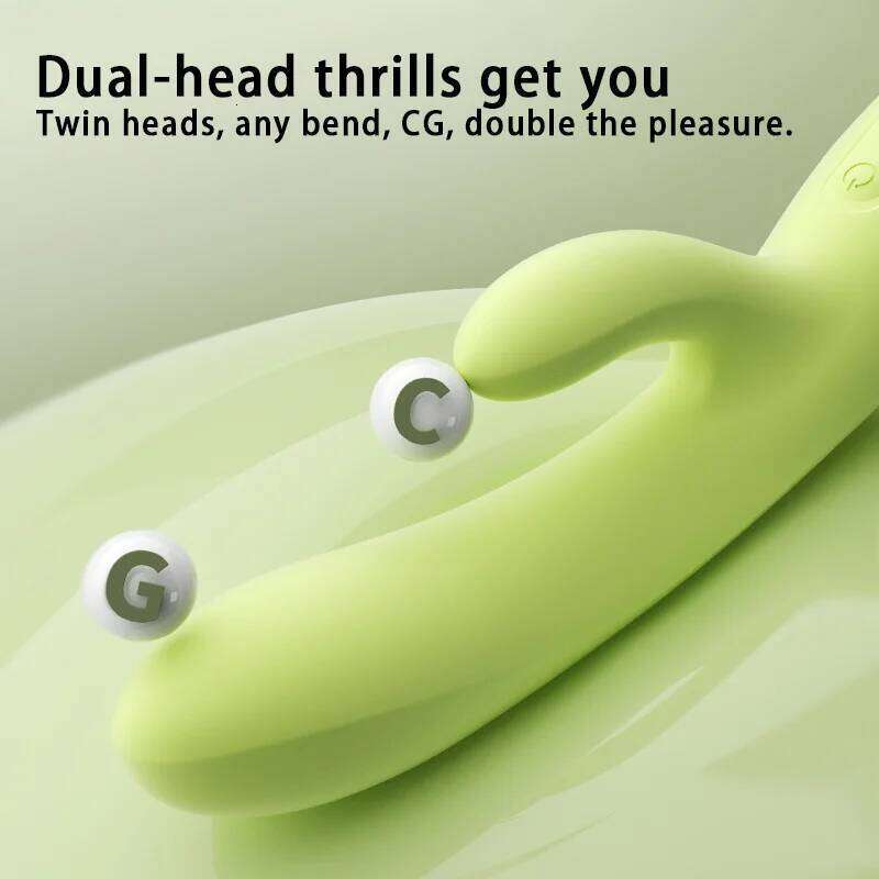 2-in-1 Female Dildo Bunny Vibrator Adult Toys Clitoral Orgasm G-Spot Stimulation Sex Store 26H0313