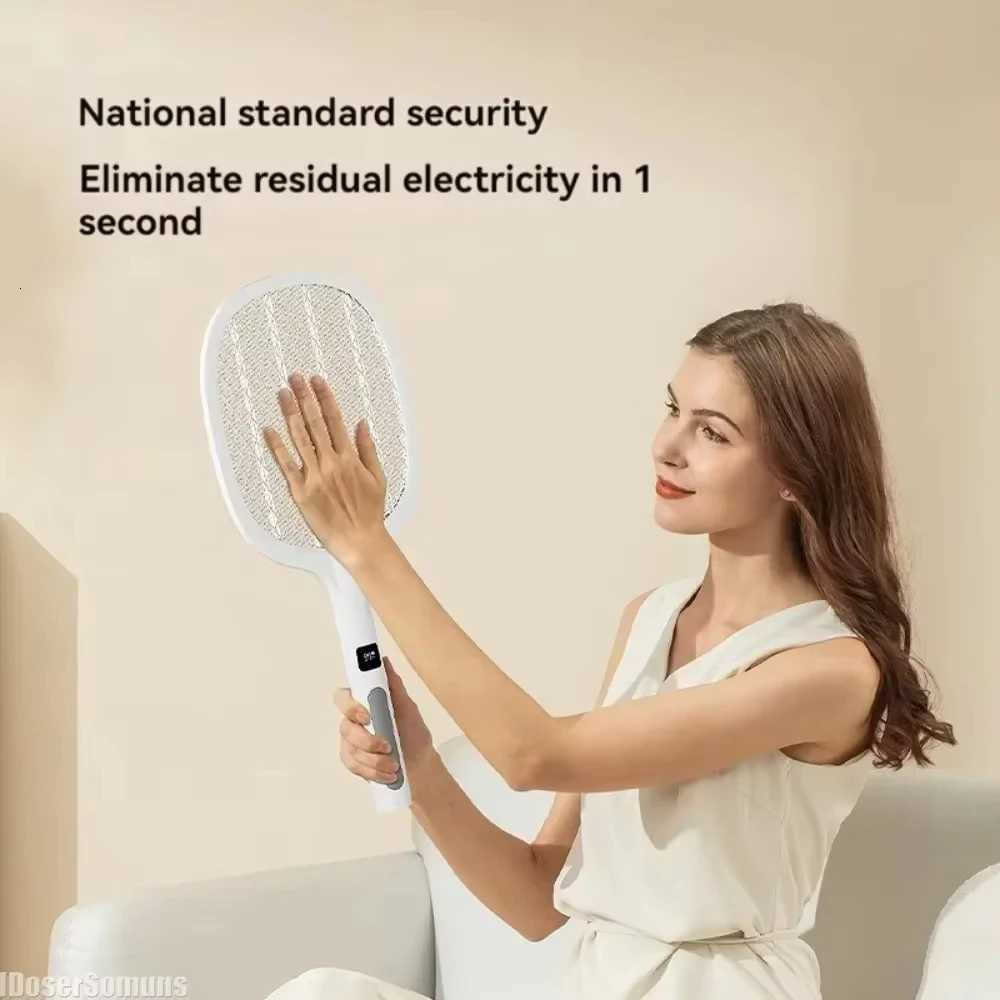 XIAOTREE 4000V Rechargeable Electric Mosquito Racket Detachable Handheld Auto Swat Mode Type-C Rechargeable Electric Fly Swatter H260313