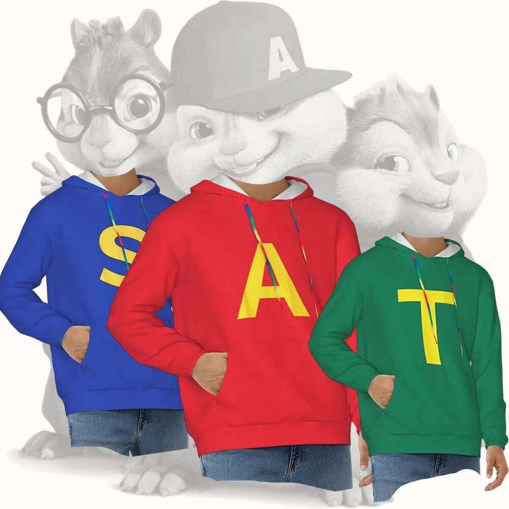 Alvin And The Chipmunks:The Squeakquel S Fashion Sweatshirts Men's Oversized Hoodies Autumn Pullover Z260314