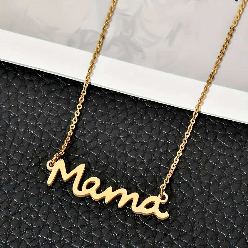 Fashionable Cute And Charming Personality Mother's Day Gift Mama Pendant Necklace Clavicle Chain For Mom Mum Mother H260312