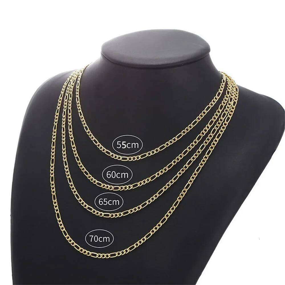 SUMENG New Punk Figaro Chain Necklace Silver Color Gold Alloy Long For Men Hip Hop Fashion Jewelry Gifts 2024 H260312