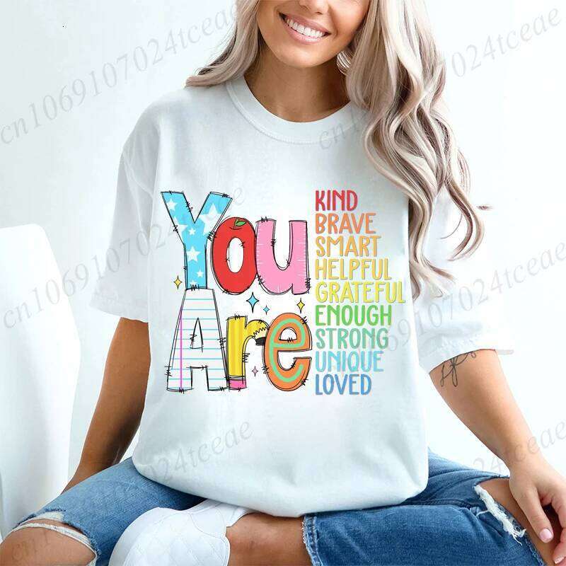 You Are Kinds Shirts for Women Back To School Tees Fashion Casual Teacher Appreciation Tee Trend Retro Women's T-shirts Z260314