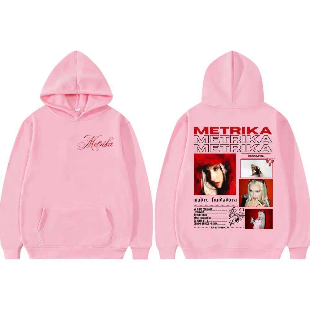Rapper Metrika Graphic Hoodies Fashion Y2k Aesthetic Long Sleeve Sweatshirts Men Women High Quality Fleece Oversized Pullovers Z260314
