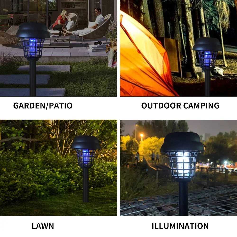 2/4PCS Plug-in Bug Zapper Outdoor Solar Mosquito Lamp Mosquito Trap Household Outdoor Waterproof Garden Mosquito Lamp H260313