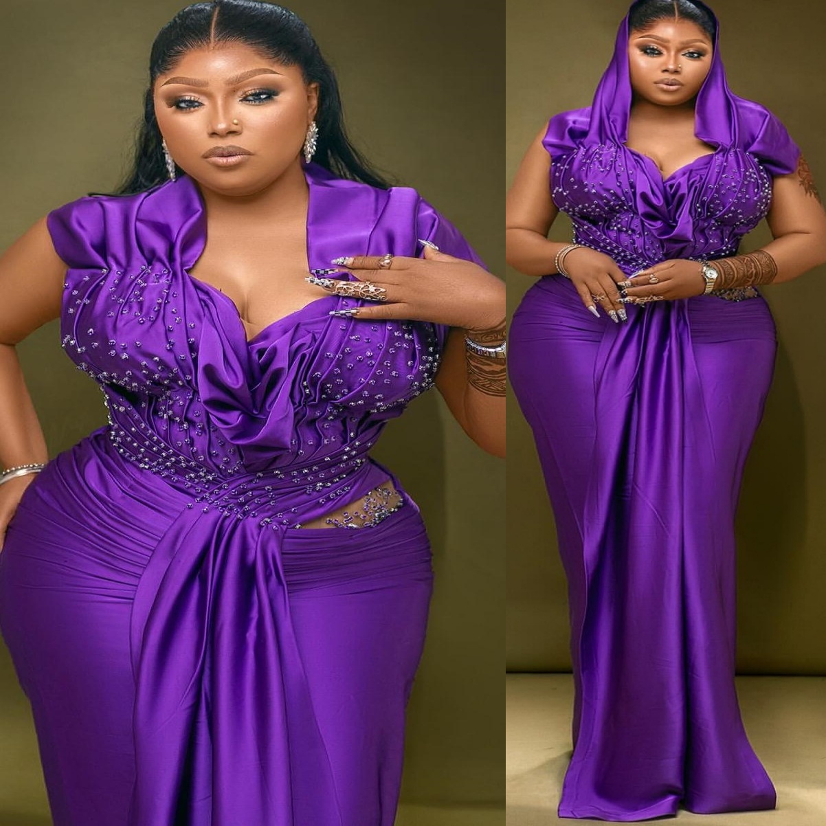 2K26 Purple Prom Dress 2026 Sheath Prom Dress Sweetheart Beaded Satin Elegant Evening Dresses Birthday Party Formal Receiption Gowns Dresses ZJ086