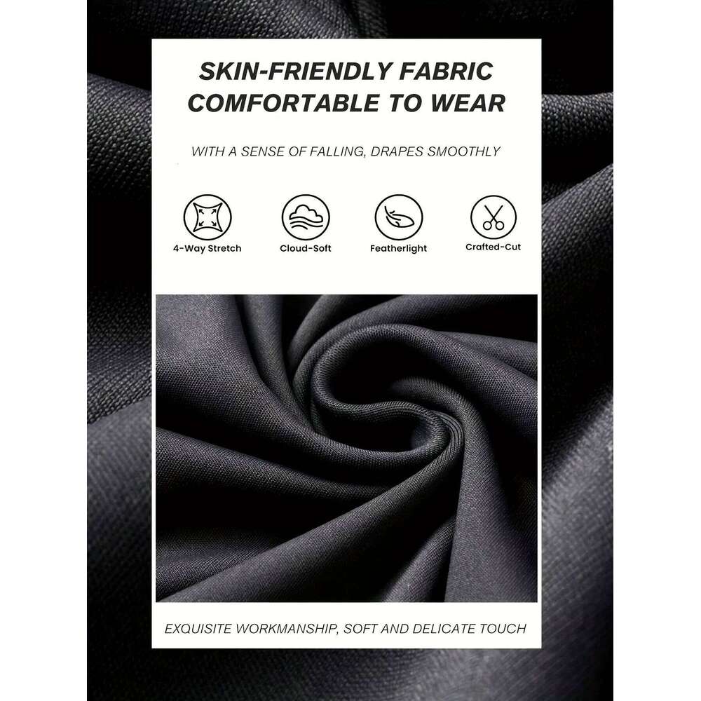 Women's Black Wide Leg Trousers High Waist Flowy Pants Streetwear Office Daily Bottoms Retro Elegant Style Casual