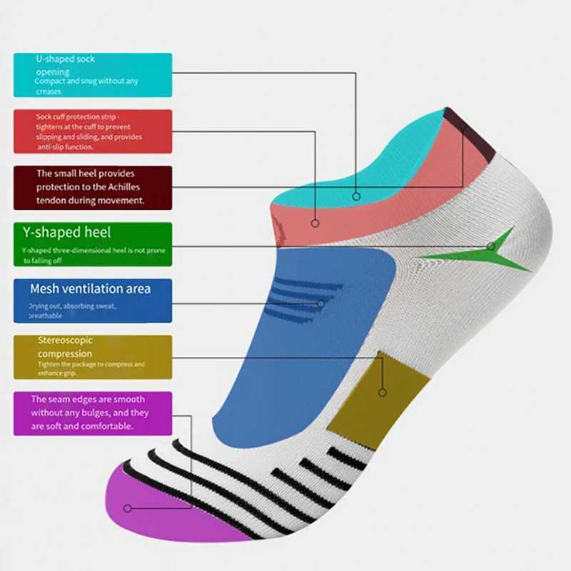 Sports Socks For Men Women Breathable Running Fitness Compression Socks Professional Marathon Quick Dry Socks Elastic towel sock D260313