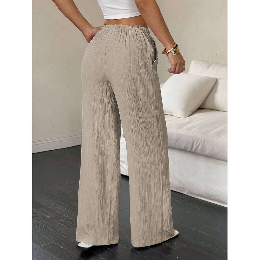 New straight leg floor length pants with European and American temperament
