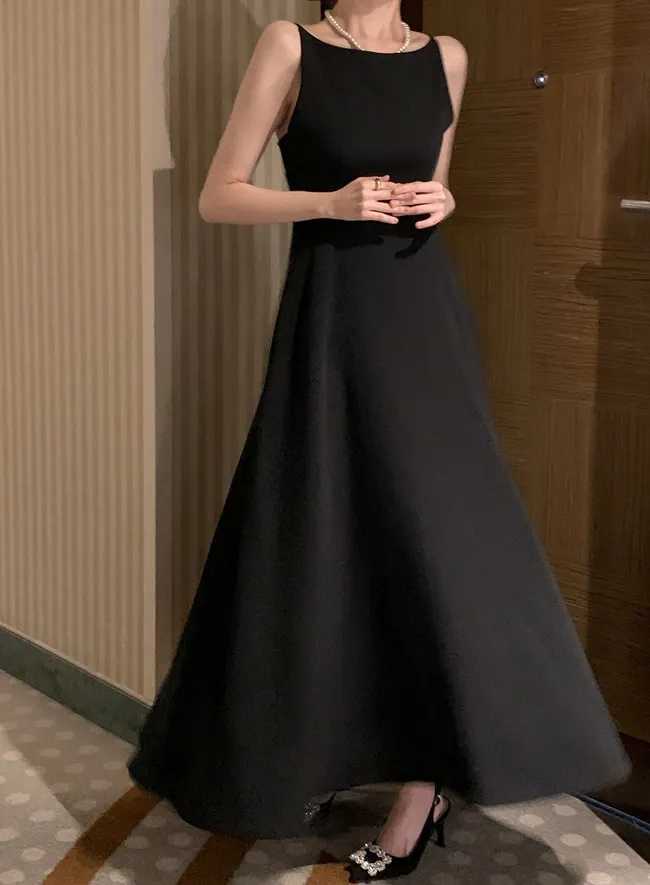 Ele Chic Long Svel Dr High Waist A-Line Silhouette Commute Sle Summer Collection Faionable oulder DesignT260314