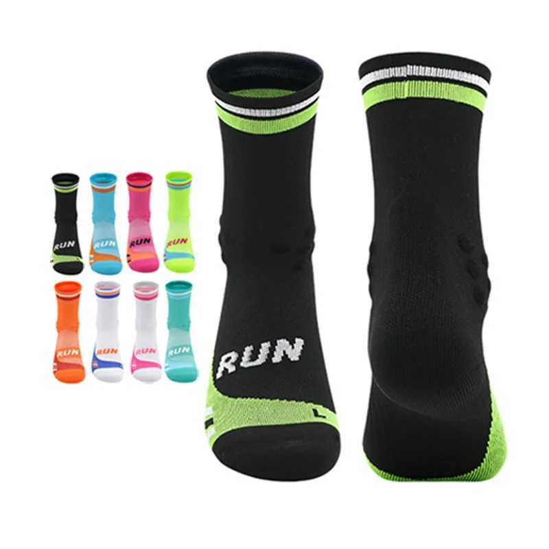 Running Compression Socks Crew Marathon Sport Sock For Man Woman Adult Teenager D260313