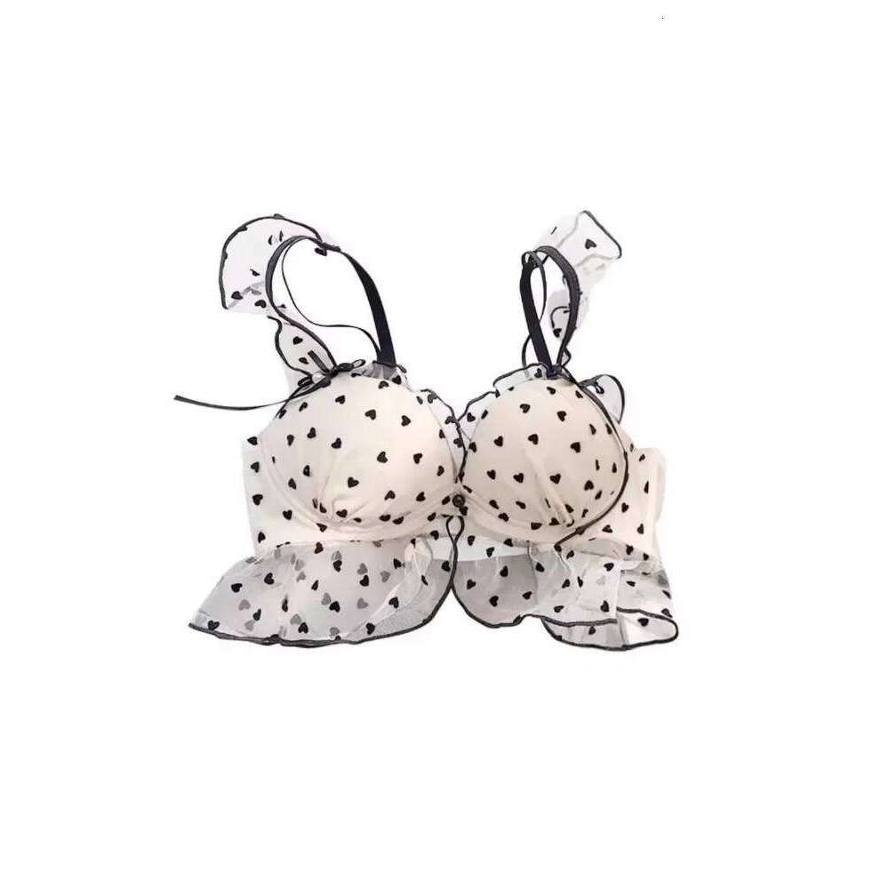 Japanese Mesh No-wire lace Underwear set Women's small breasts gather sexy pure desire sweet cute bra Panty SET TUSHY