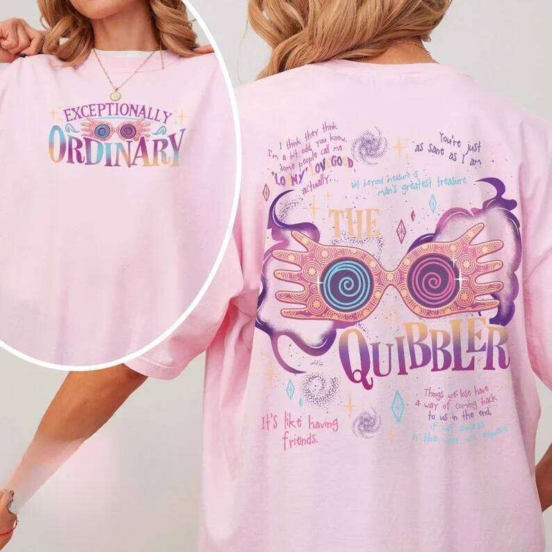 'Just Sane As I Am' Hp Tee Wizard School Fandom Multiple Color Shirt Magic Wand Two-sided Bookish print T-shirt Women Tops Z260314