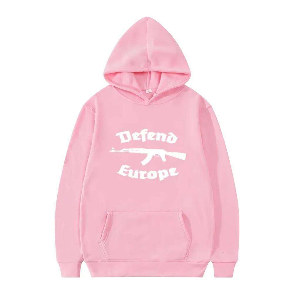 Y2k Rock Defend Europe Hoodie Funny Sweatshirt Women's Men's Hoodies Pullover Hip Hop Popular Streetwear Unisex Z260315