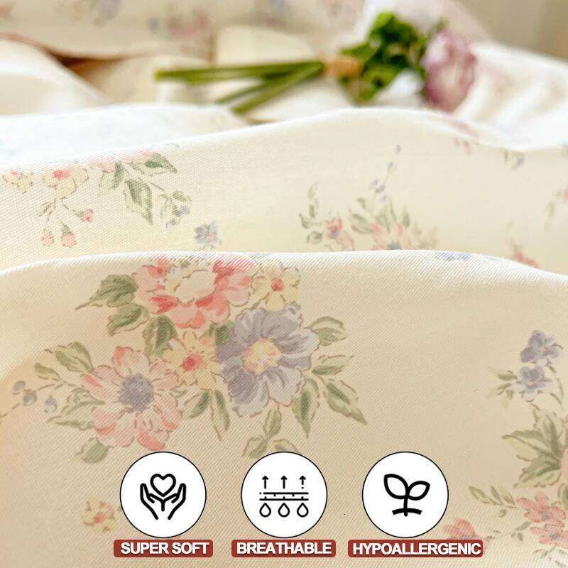 100% Cotton 3pcs - Bedding Set 1 Duvet Cover 2 Pillowcases, Hypoallergenic, Comfort Suitable for All Seasons H260312 - view 6