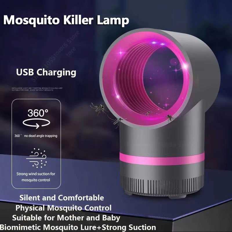 New Plug in Type Mosquito Light Portable Physical Trapping Electric Mosquito Trap Lndoor Mosquito Killer Lamp With USB Cable H260313