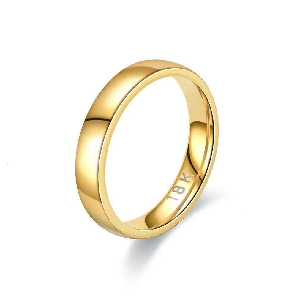 Classic Simple Gold and Silver Color Stainless Steel Couple Rings for Women Men Fashion Wedding Finger Jewelry r Gift H260312