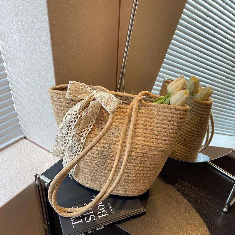 Woven Straw For Women Large Capacity New Fashion Summer Versatile Shoulder Beach Tote Bag