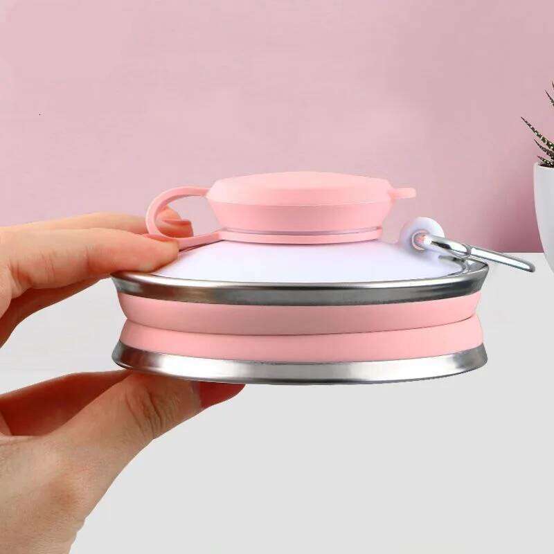 500mL New Portable Sports Foldable Soft Kettle Food Grade Silicone Folding Water Drinking Bottle Cup Z260314