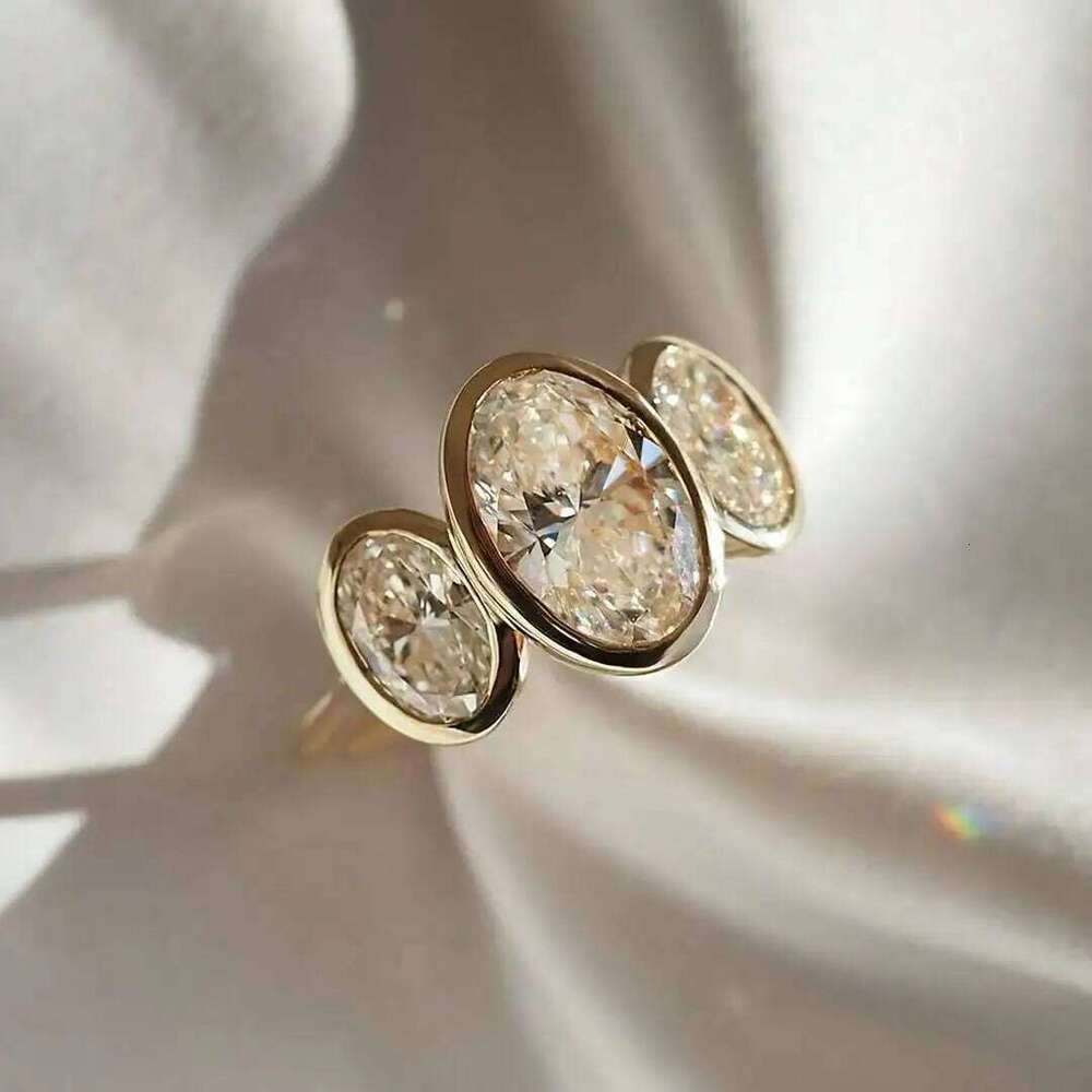 Minimalist Goose Egg Shape Synthetic Zirconia Retro Style Fashion Ring Wedding Jewelry for Men Women H260312