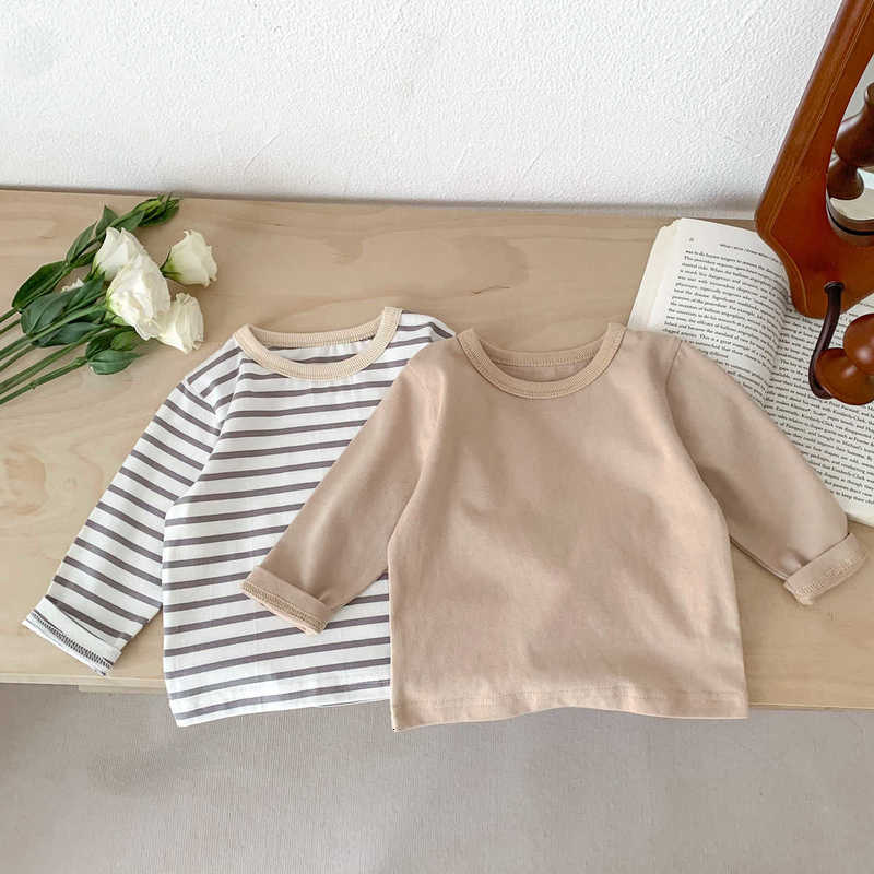 T-shirts Baby clothes for boys cotton round-neck long-sleeve T-shirt autumn and spring children's clothing toddler girls' tops, base shirt
