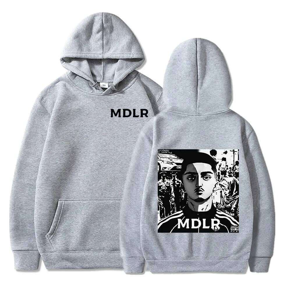 Morad MDLR rapper pattern hoodie adult women's hip-hop sweatshirt men's autumn and winter retro loose street pullover Z260314