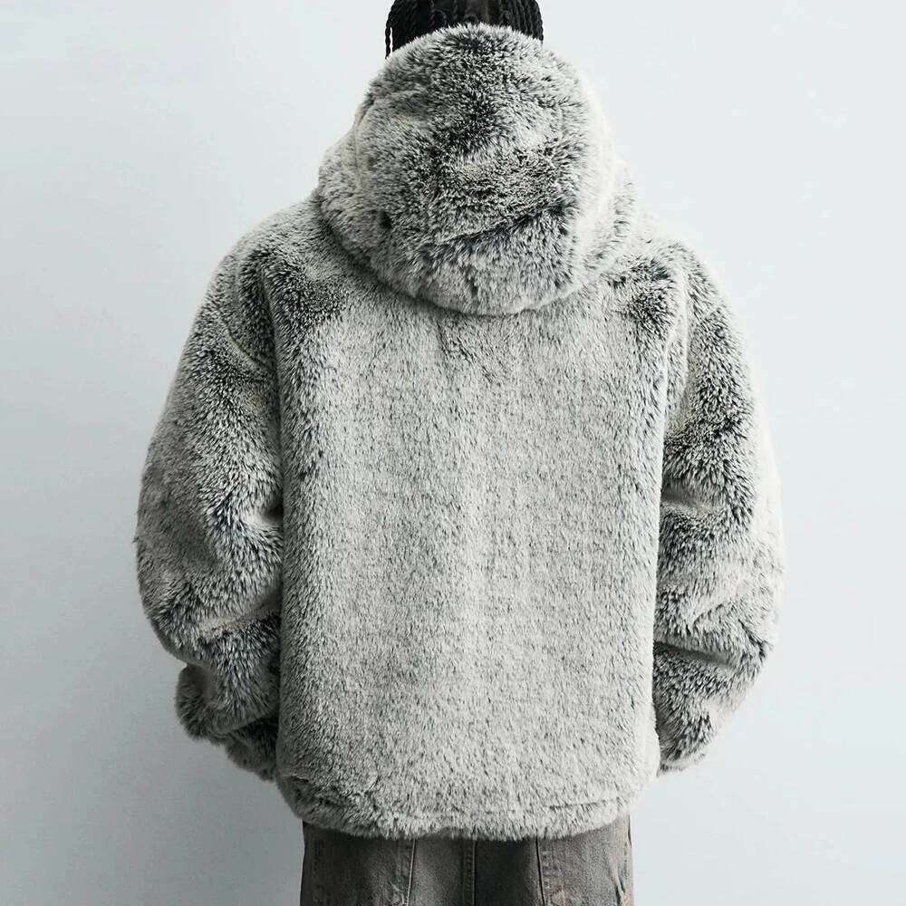 Winter New Faux Fur Long-Sleeved Jacket American Retro Fashion Trendy High Street Loose Casual Niche Men's Top 2025 Z260313