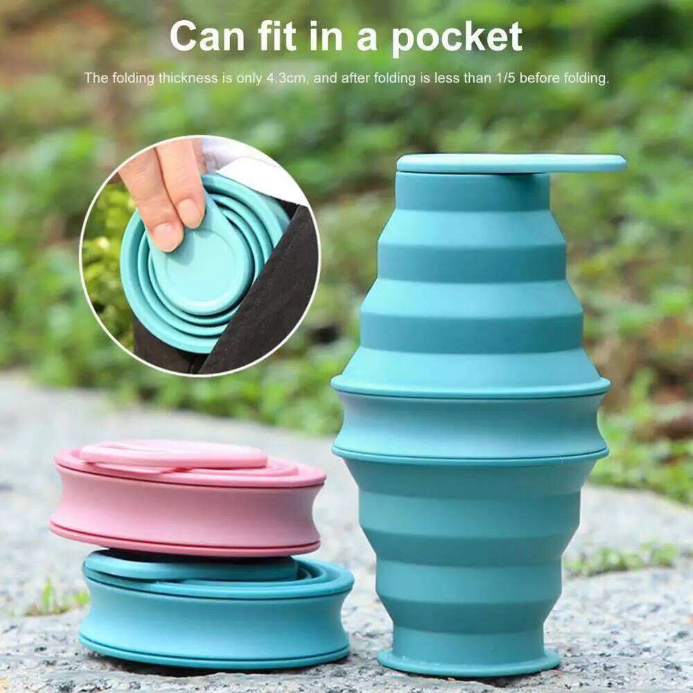 Collapsible Sports Water Bottle 500ML BPA Free Portable Hiking Kettle For Camping Travel Leakproof Eco Friendly Z260314