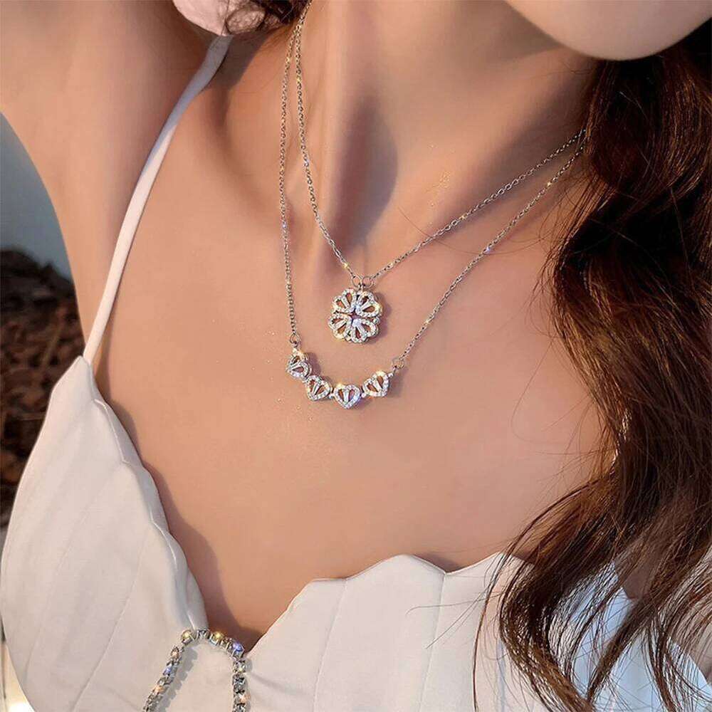 Crs Pendant Necklace Exquiste Cute A two-wear Fashion Goth Heart Personality lucky heart necklace H260312