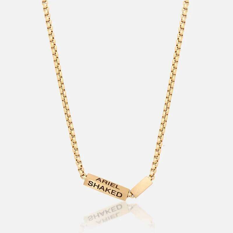 Personalized Engraved for Man Custom Couple Name Stainless Steel Necklace Pendant Birthday Party Gift Wholesale H260312